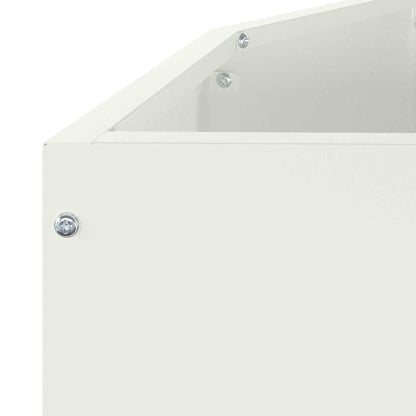 vidaXL Planter White 120 x 60 x 35 cm Steel