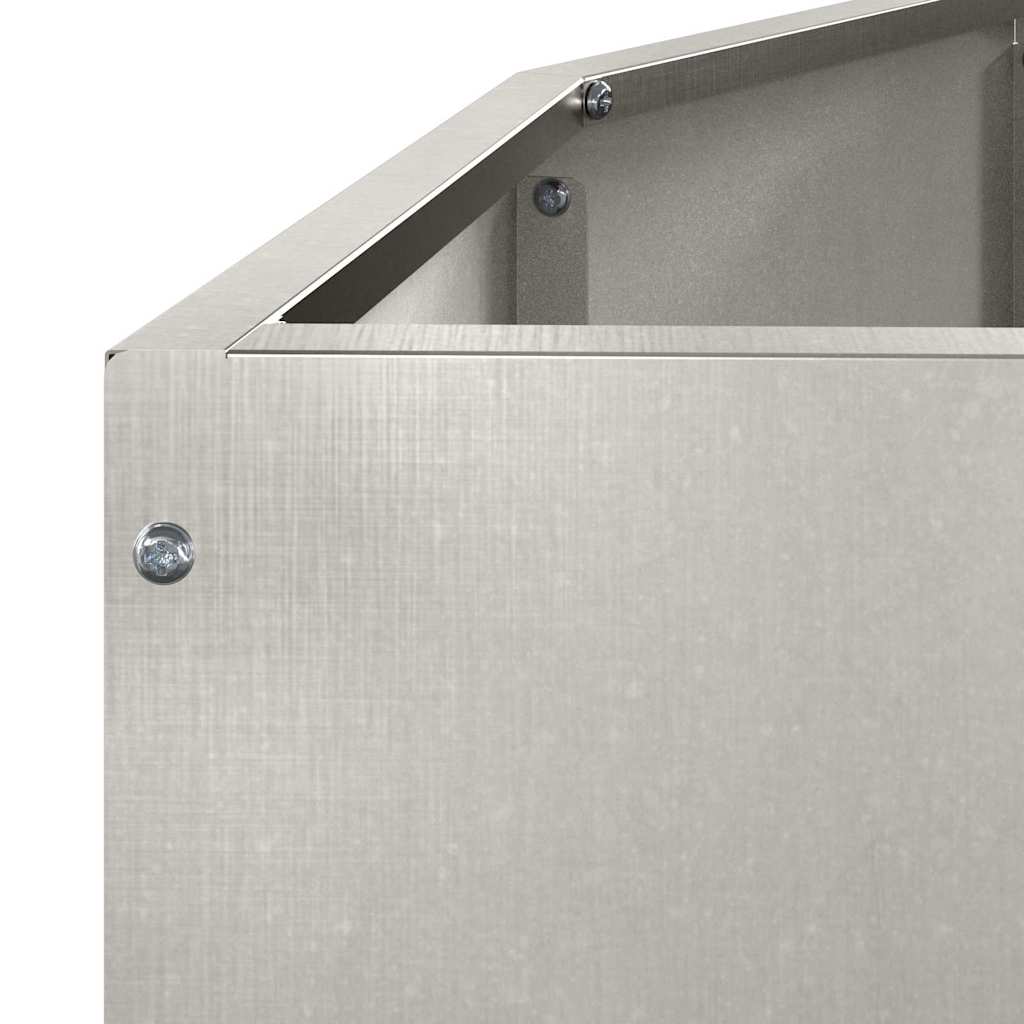 vidaXL Planter Silver 120 x 60 x 35 cm Stainless Steel