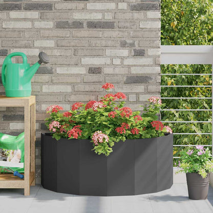 vidaXL Planter Black 90 x 45 x 35 cm Steel