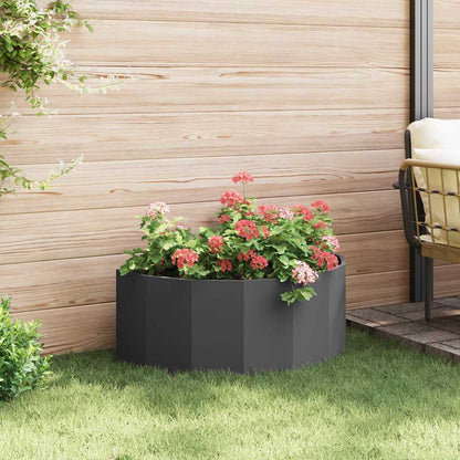 vidaXL Planter Black 90 x 45 x 35 cm Steel