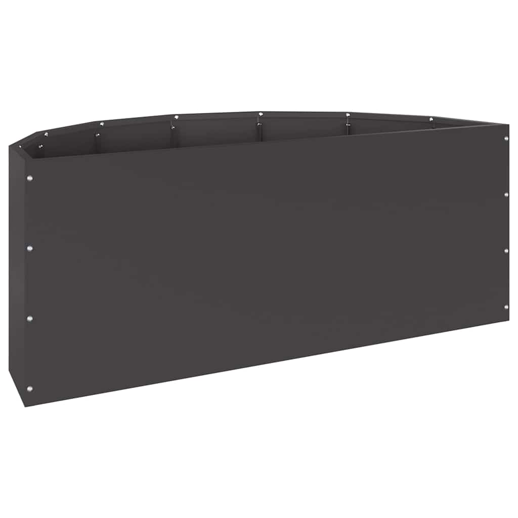 vidaXL Planter Black 90 x 45 x 35 cm Steel