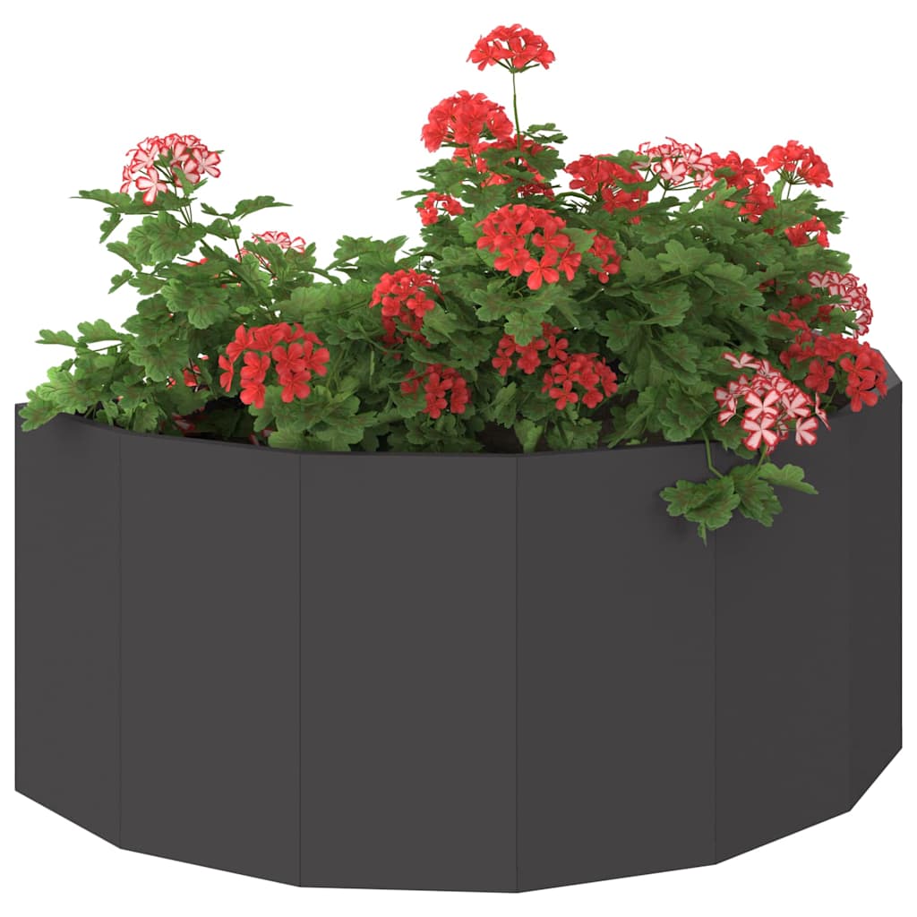 vidaXL Planter Black 90 x 45 x 35 cm Steel
