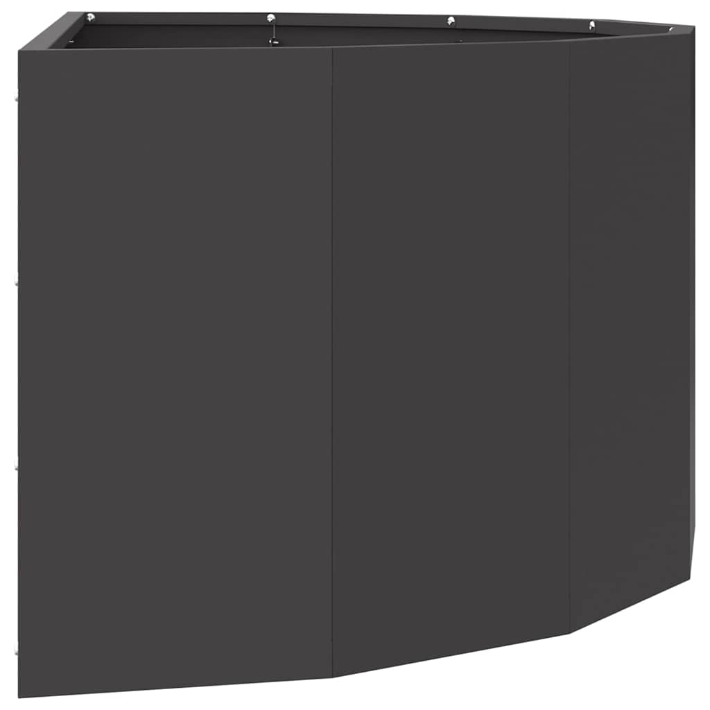 vidaXL Planter Black 90 x 45 x 35 cm Steel