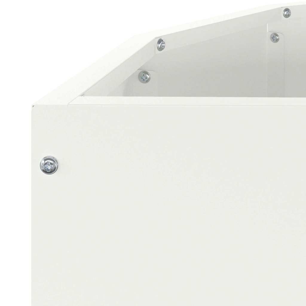 vidaXL Planter White 90 x 45 x 35 cm Steel