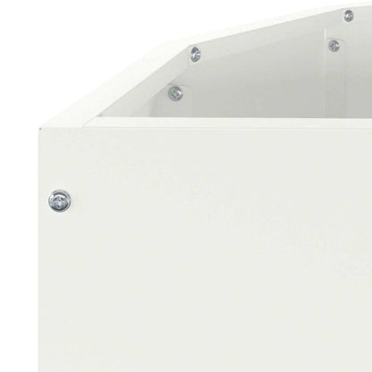 vidaXL Planter White 90 x 45 x 35 cm Steel