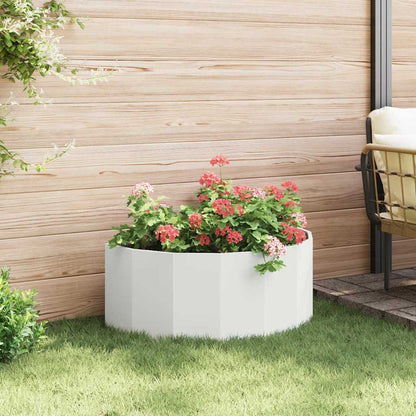 vidaXL Planter White 90 x 45 x 35 cm Steel