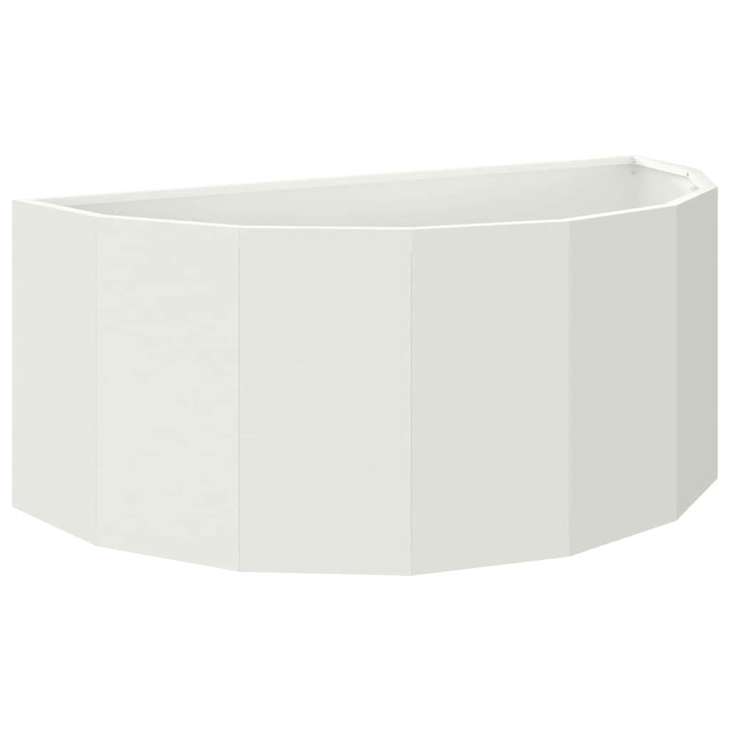 vidaXL Planter White 90 x 45 x 35 cm Steel