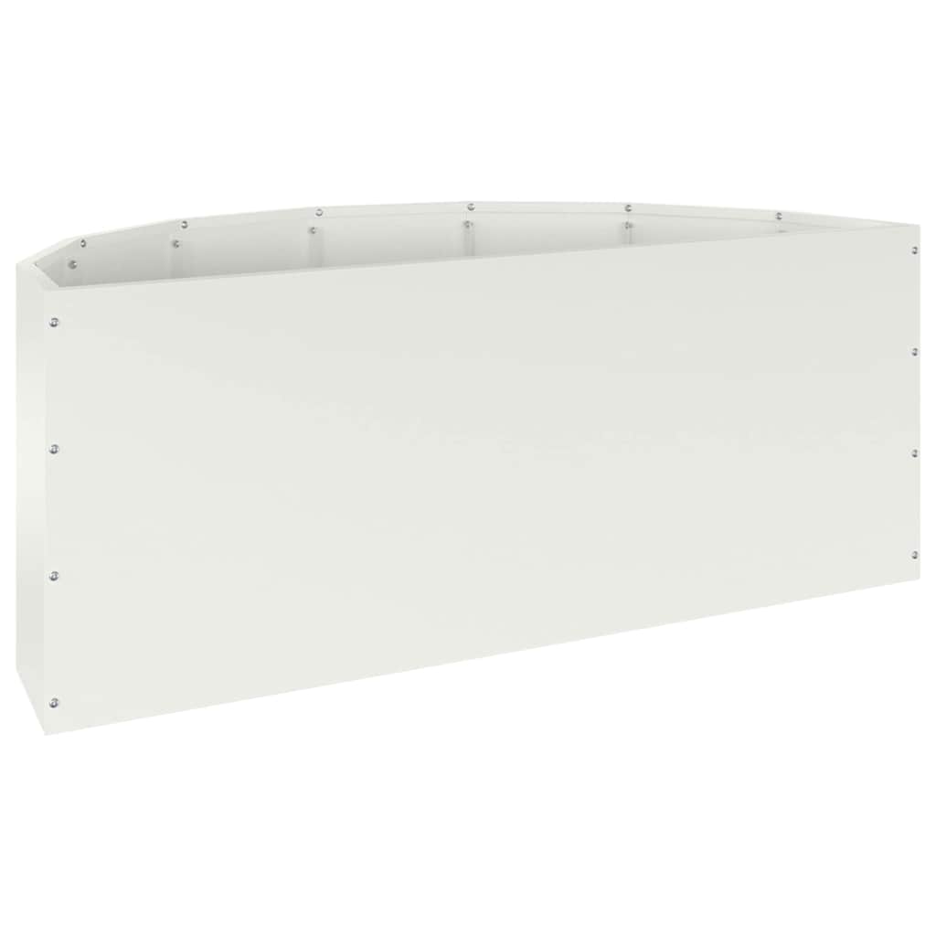vidaXL Planter White 90 x 45 x 35 cm Steel