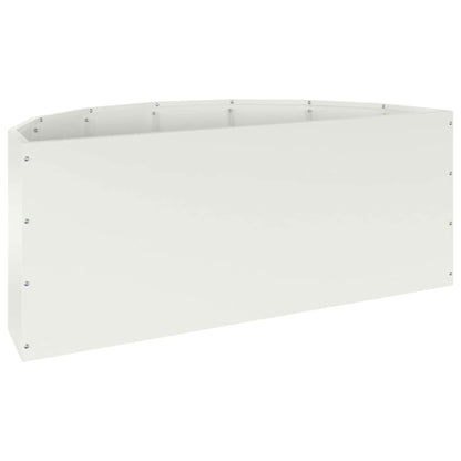 vidaXL Planter White 90 x 45 x 35 cm Steel