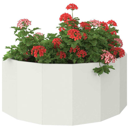 vidaXL Planter White 90 x 45 x 35 cm Steel