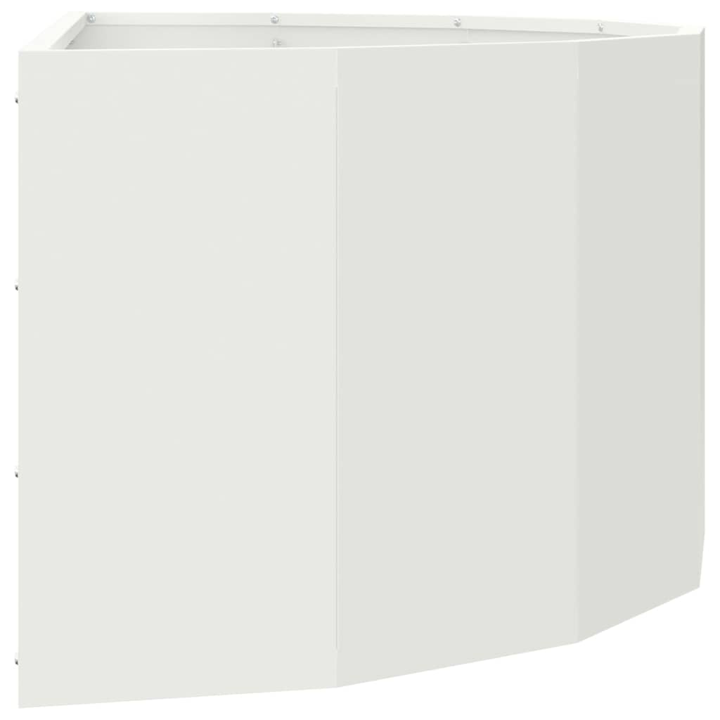 vidaXL Planter White 90 x 45 x 35 cm Steel
