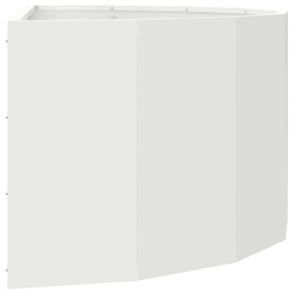vidaXL Planter White 90 x 45 x 35 cm Steel