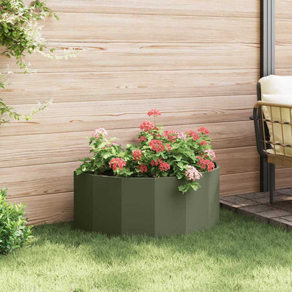 vidaXL Planter Olive Green 90 x 45 x 35 cm Steel