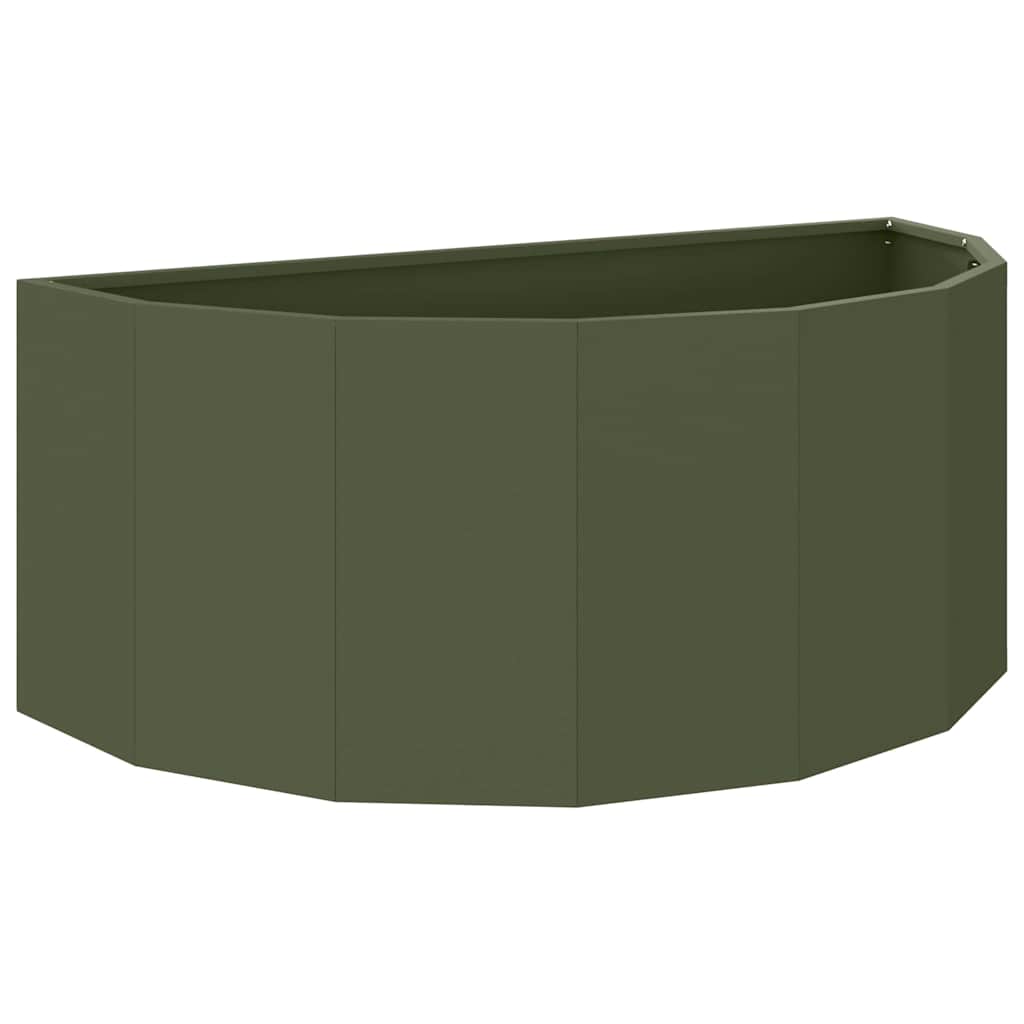 vidaXL Planter Olive Green 90 x 45 x 35 cm Steel