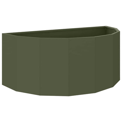 vidaXL Planter Olive Green 90 x 45 x 35 cm Steel