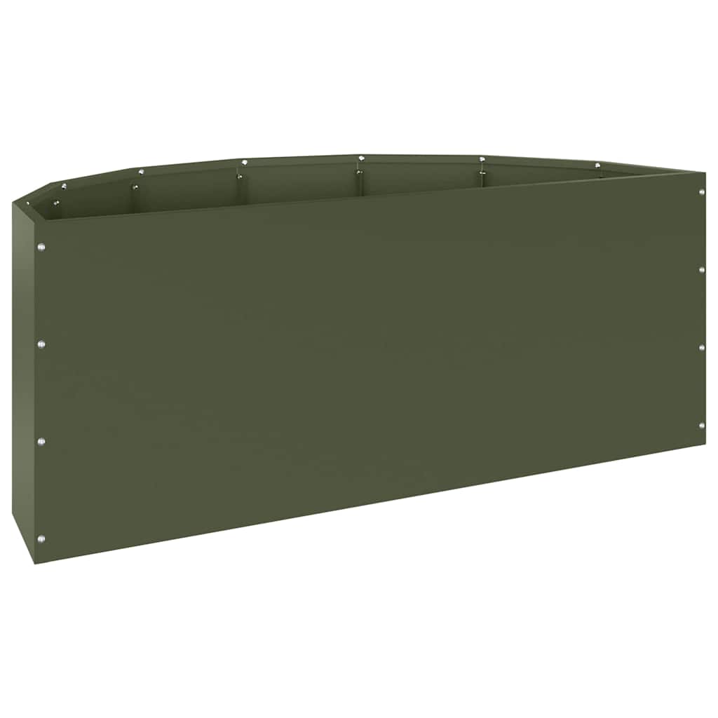 vidaXL Planter Olive Green 90 x 45 x 35 cm Steel