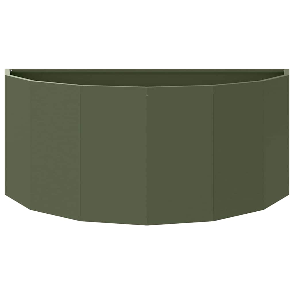 vidaXL Planter Olive Green 90 x 45 x 35 cm Steel