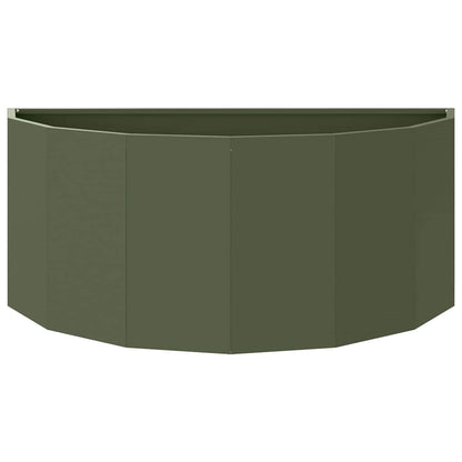 vidaXL Planter Olive Green 90 x 45 x 35 cm Steel