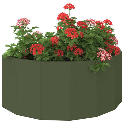 vidaXL Planter Olive Green 90 x 45 x 35 cm Steel