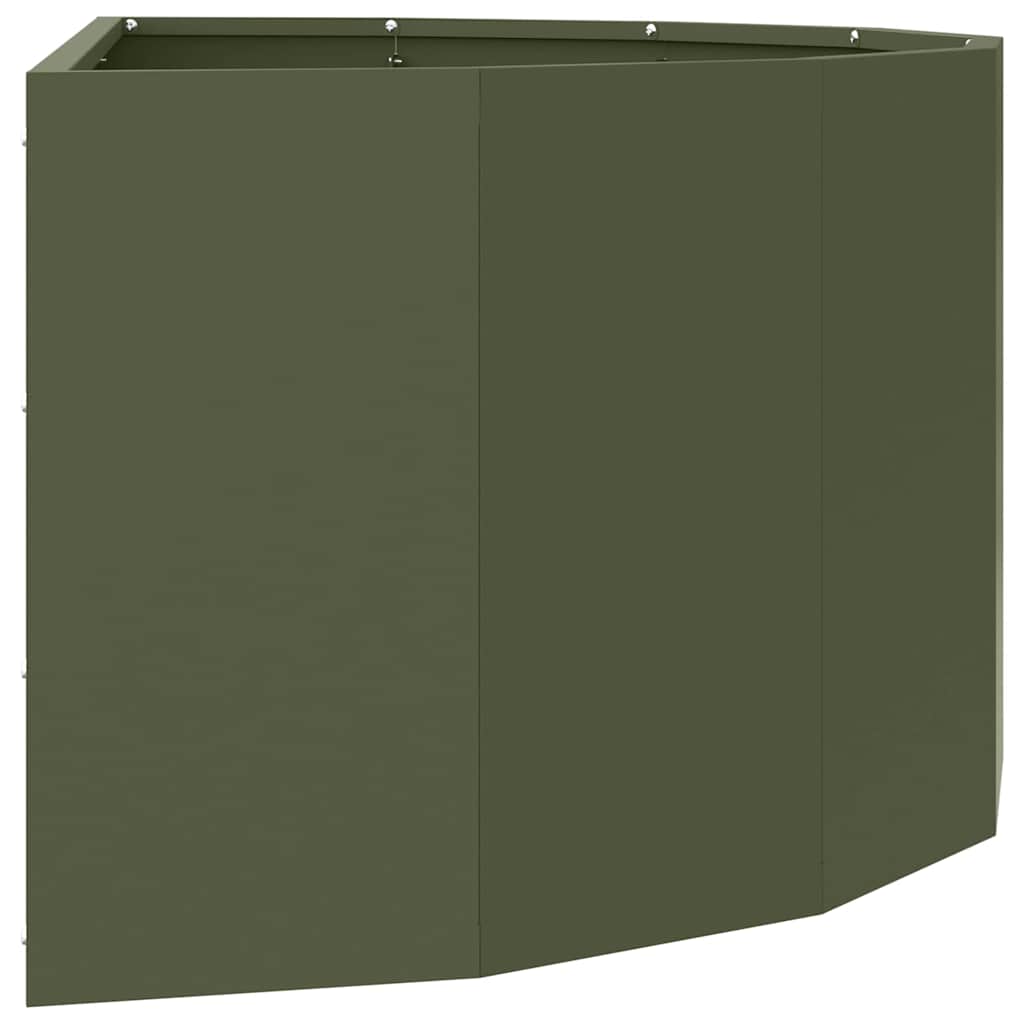 vidaXL Planter Olive Green 90 x 45 x 35 cm Steel
