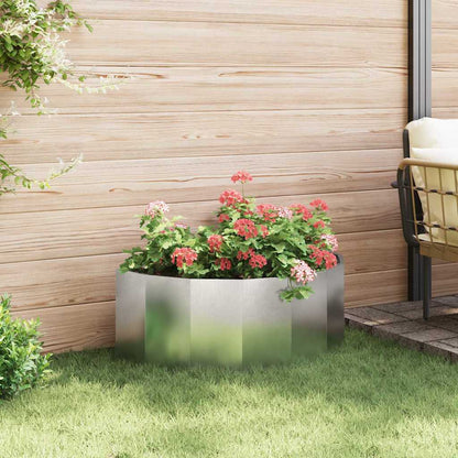 vidaXL Planter Silver 90 x 45 x 35 cm Stainless Steel