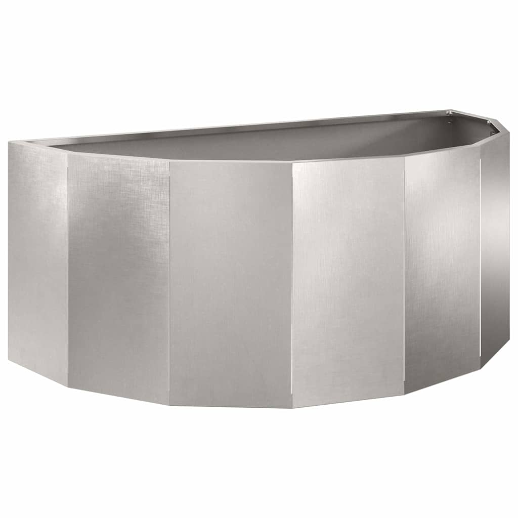 vidaXL Planter Silver 90 x 45 x 35 cm Stainless Steel