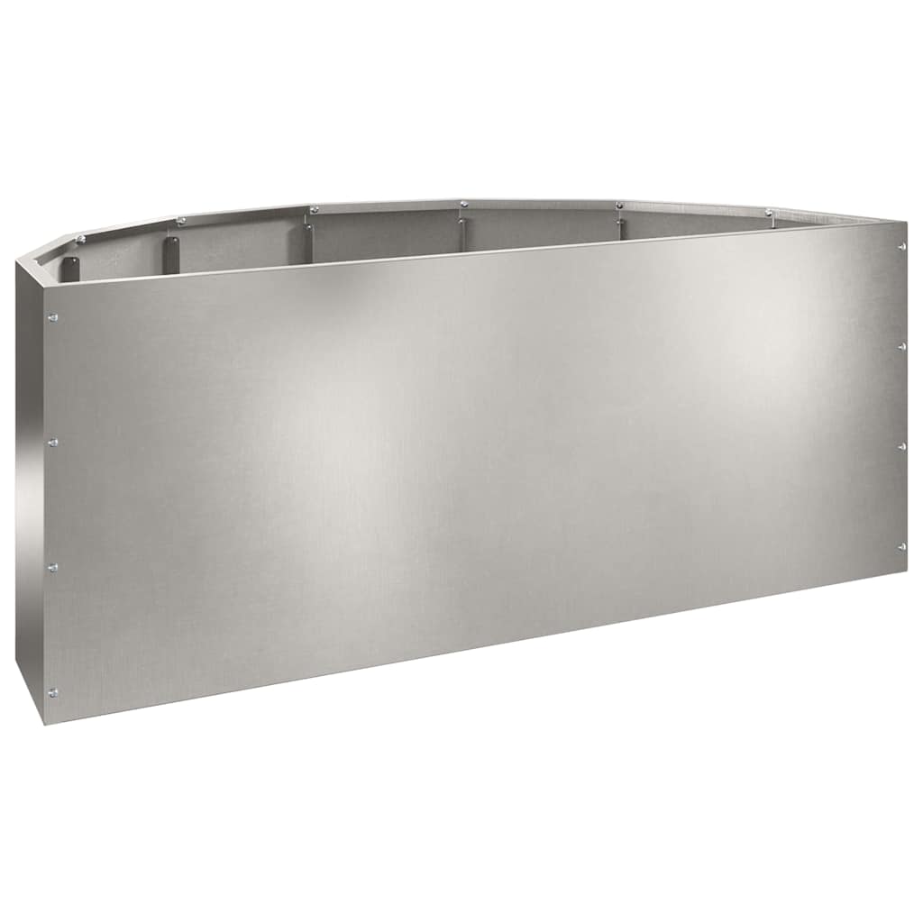 vidaXL Planter Silver 90 x 45 x 35 cm Stainless Steel