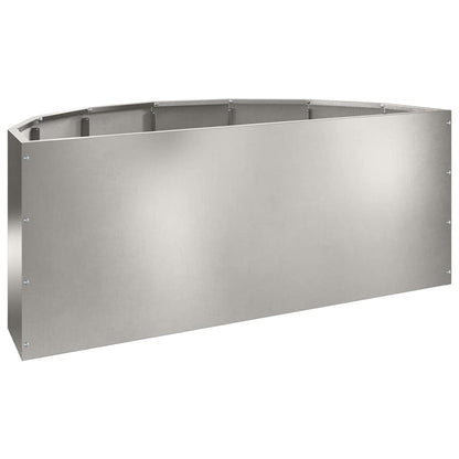 vidaXL Planter Silver 90 x 45 x 35 cm Stainless Steel