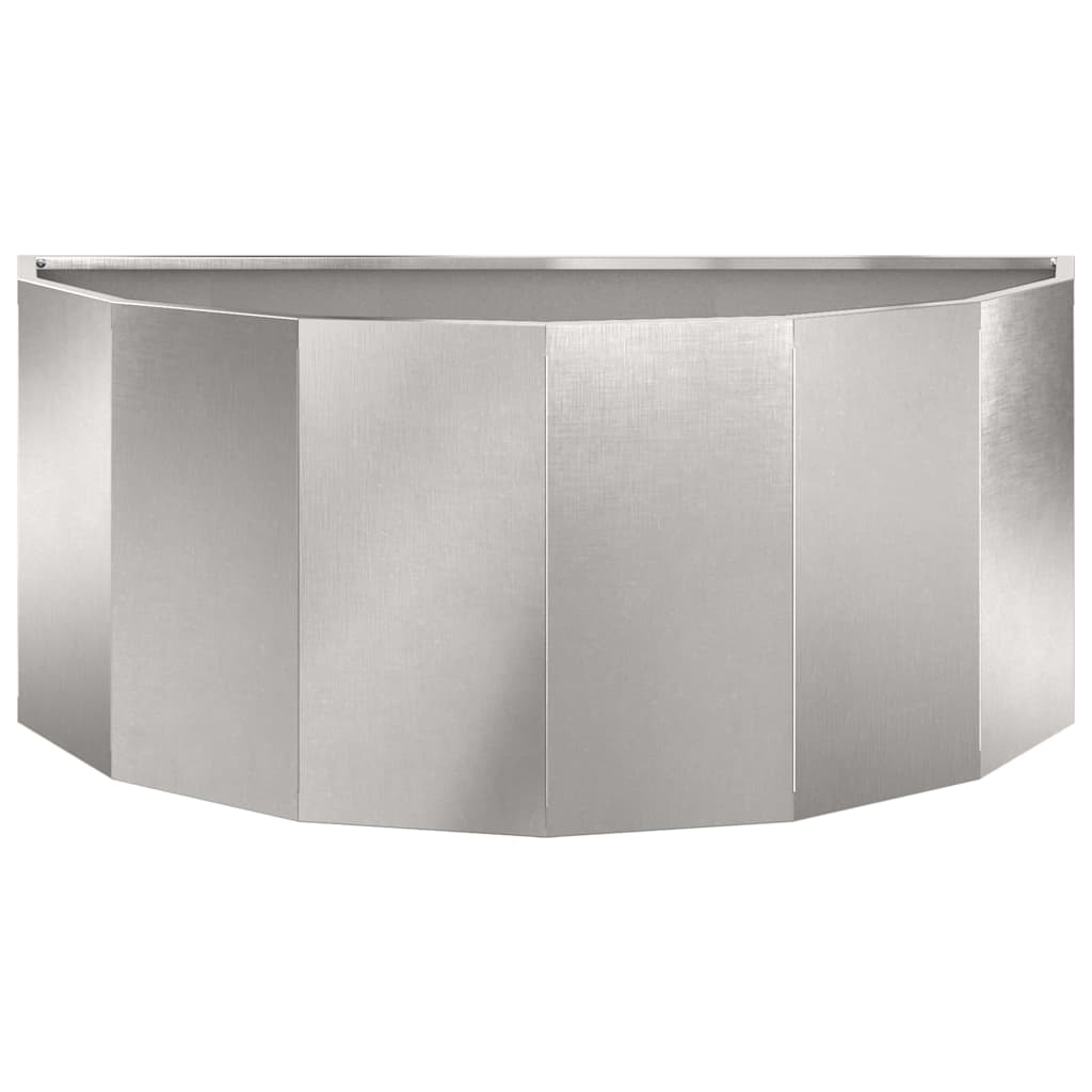 vidaXL Planter Silver 90 x 45 x 35 cm Stainless Steel