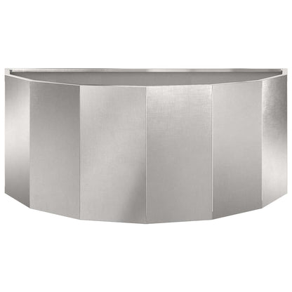 vidaXL Planter Silver 90 x 45 x 35 cm Stainless Steel