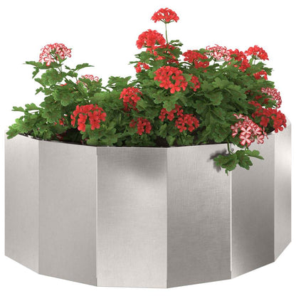 vidaXL Planter Silver 90 x 45 x 35 cm Stainless Steel