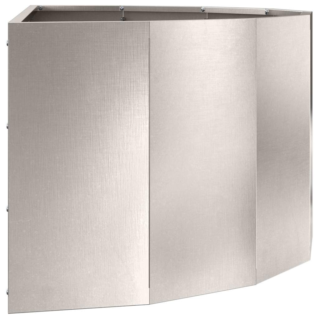 vidaXL Planter Silver 90 x 45 x 35 cm Stainless Steel