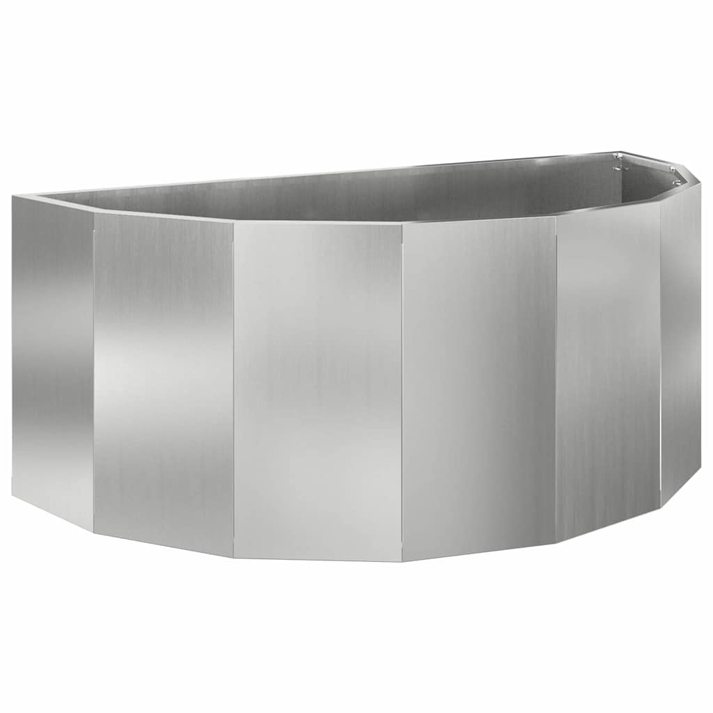 vidaXL Planter Silver 90 x 45 x 35 cm Galvanised Steel