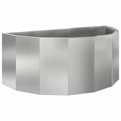 vidaXL Planter Silver 90 x 45 x 35 cm Galvanised Steel