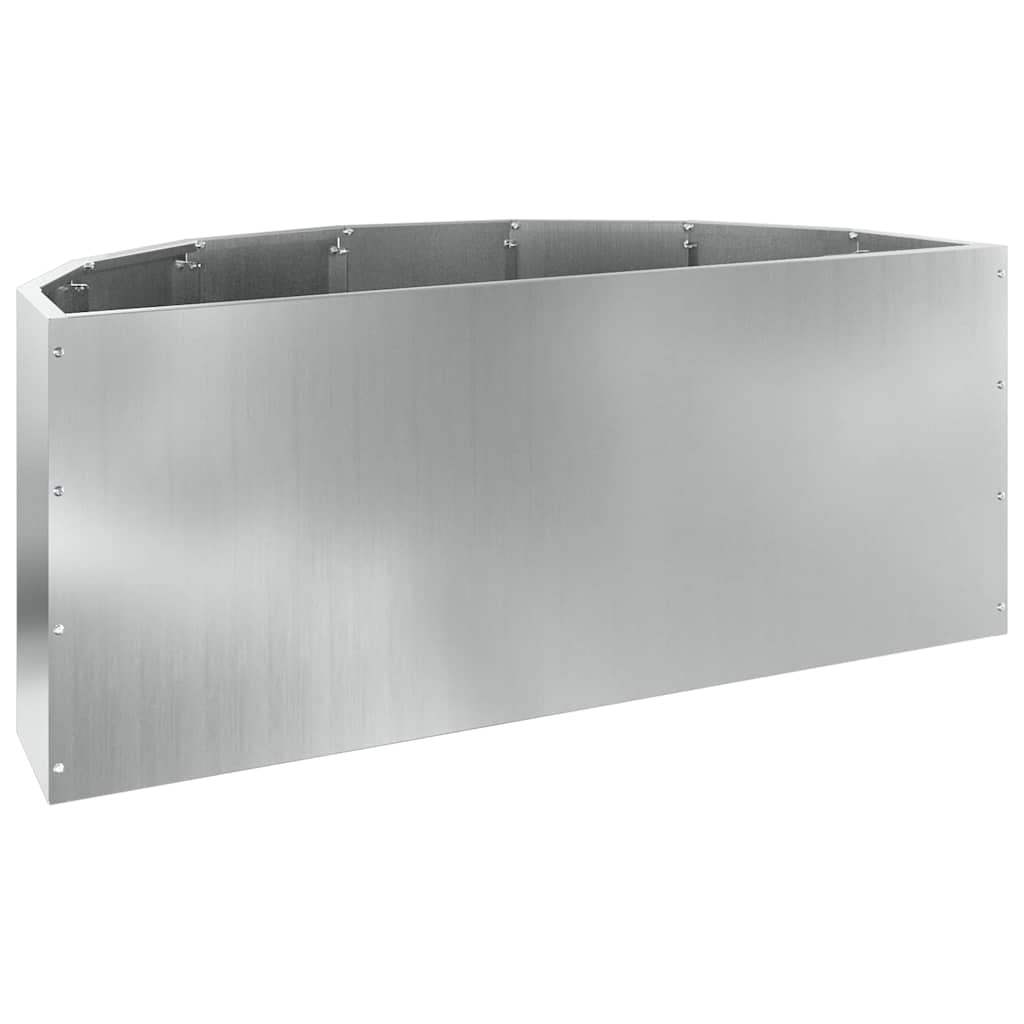 vidaXL Planter Silver 90 x 45 x 35 cm Galvanised Steel