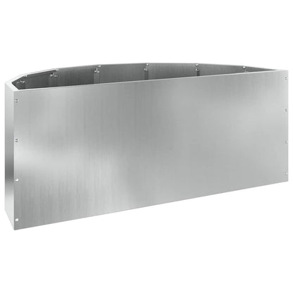 vidaXL Planter Silver 90 x 45 x 35 cm Galvanised Steel