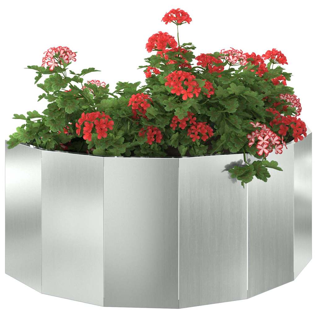 vidaXL Planter Silver 90 x 45 x 35 cm Galvanised Steel