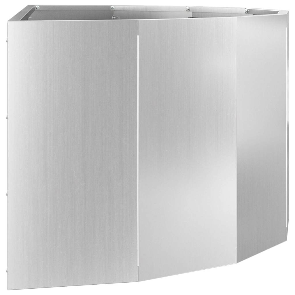 vidaXL Planter Silver 90 x 45 x 35 cm Galvanised Steel