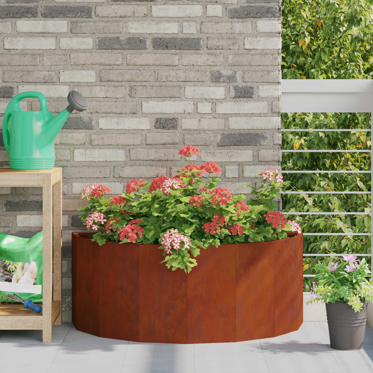 vidaXL Planter Rusty 90 x 45 x 35 cm Weathering Steel