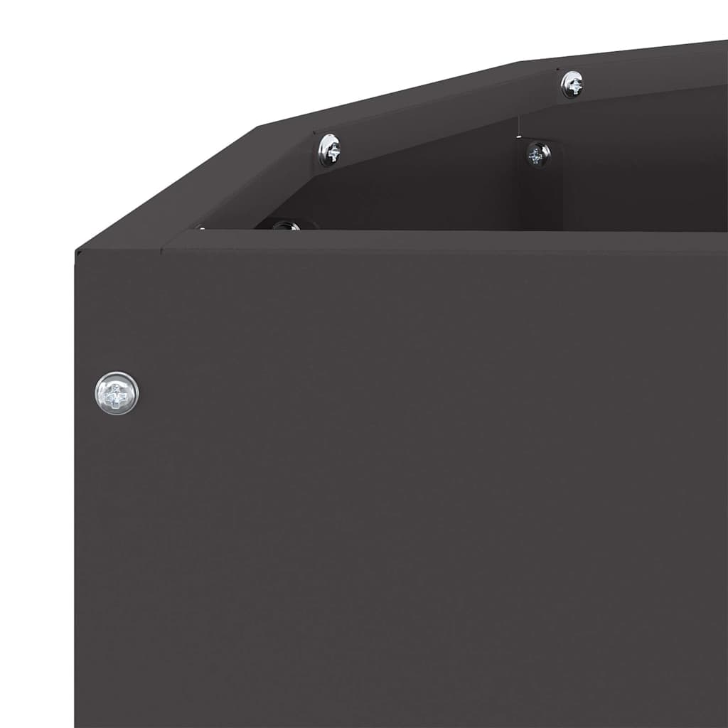 vidaXL Planter Black 60 x 30 x 35 cm Steel