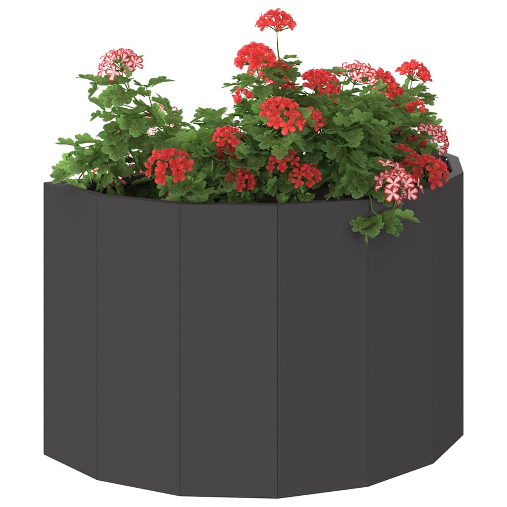 vidaXL Planter Black 60 x 30 x 35 cm Steel