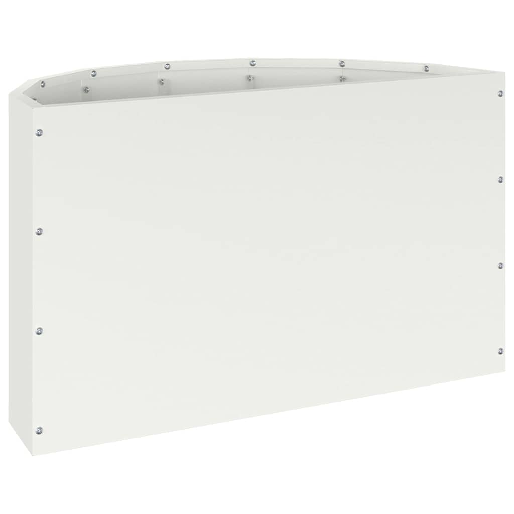 vidaXL Planter White 60 x 30 x 35 cm Steel