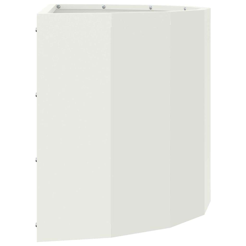 vidaXL Planter White 60 x 30 x 35 cm Steel