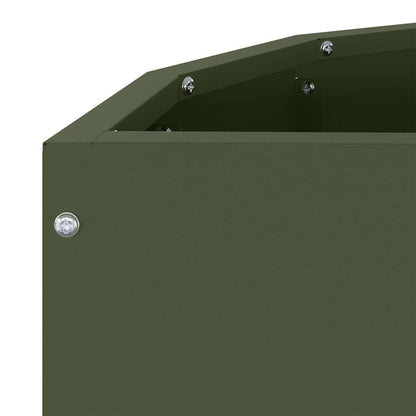 vidaXL Planter Olive Green 60 x 30 x 35 cm Steel
