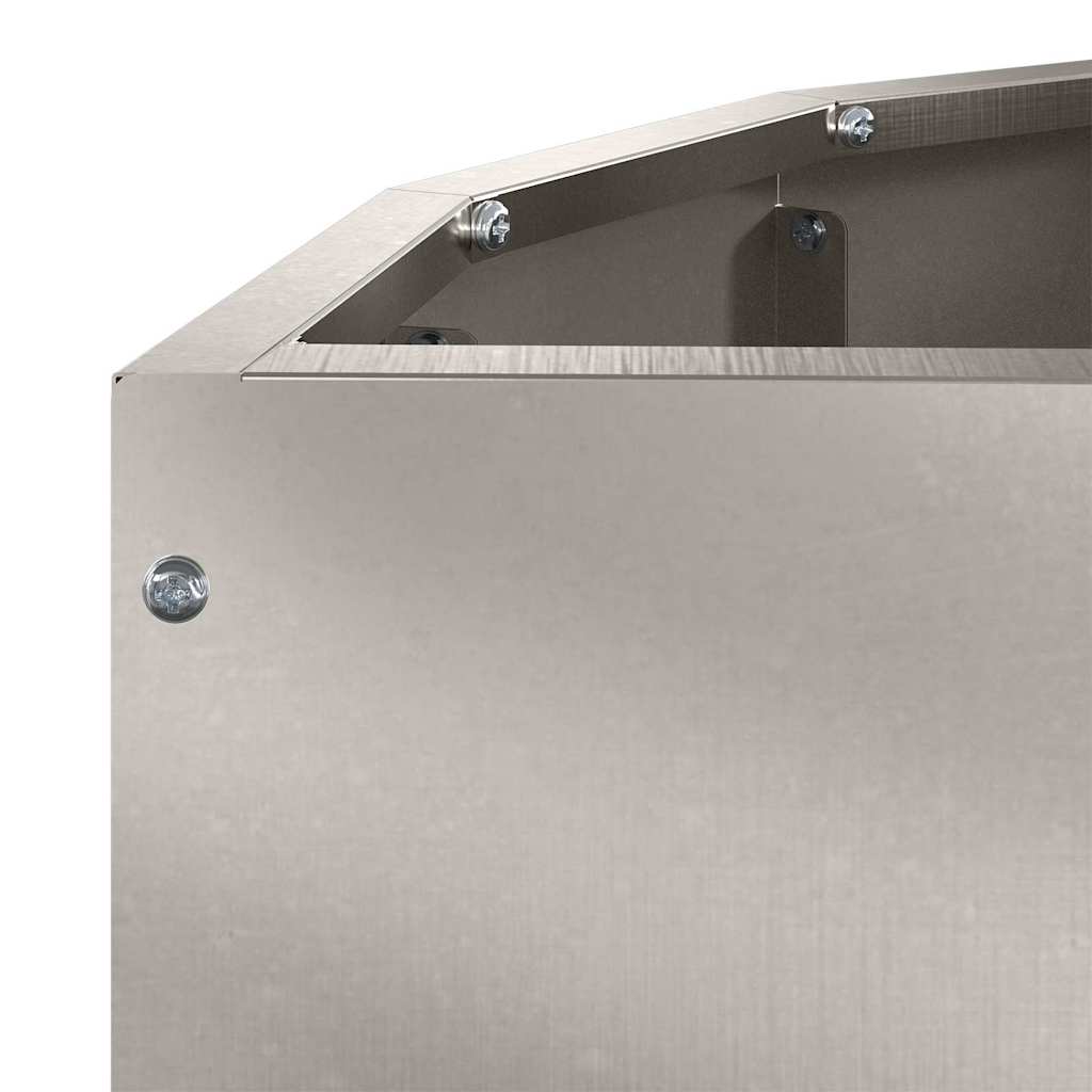 vidaXL Planter Silver 60 x 30 x 35 cm Stainless Steel