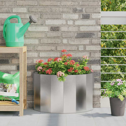 vidaXL Planter Silver 60 x 30 x 35 cm Stainless Steel