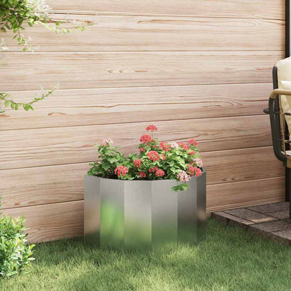 vidaXL Planter Silver 60 x 30 x 35 cm Stainless Steel