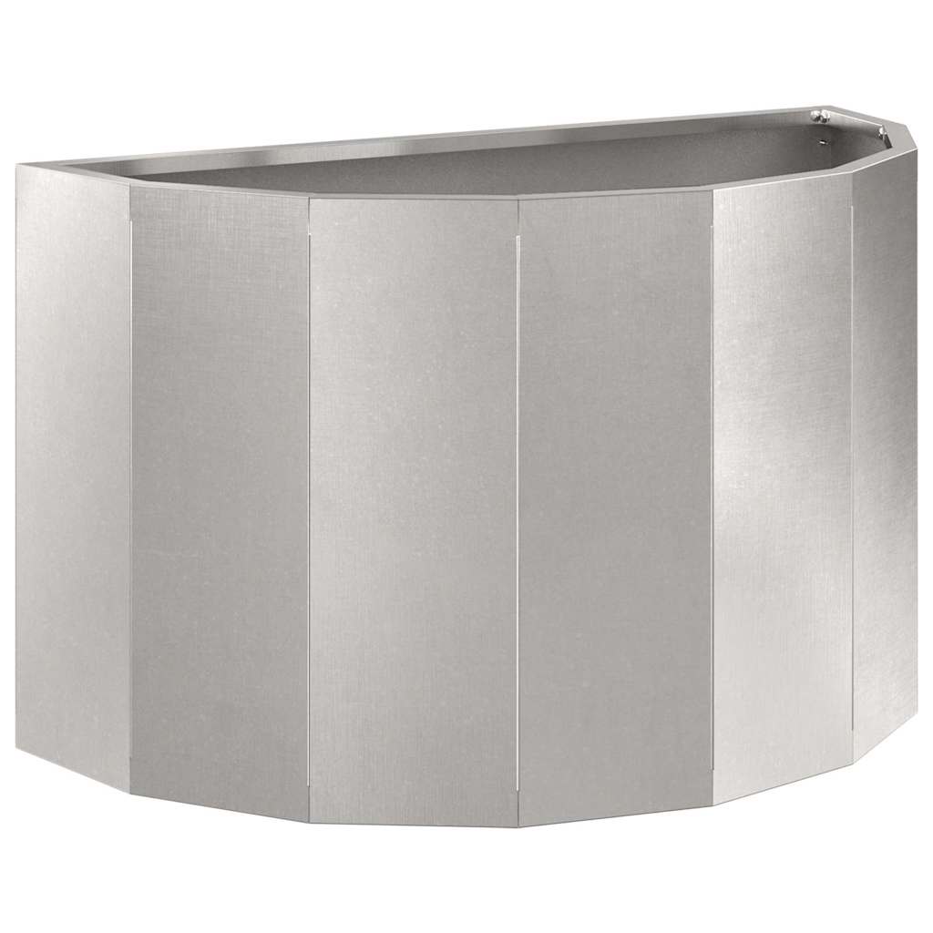 vidaXL Planter Silver 60 x 30 x 35 cm Stainless Steel