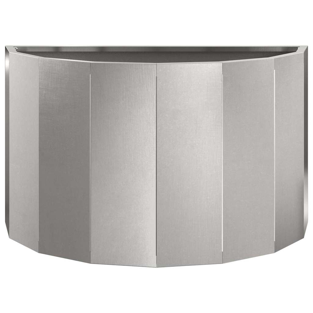 vidaXL Planter Silver 60 x 30 x 35 cm Stainless Steel