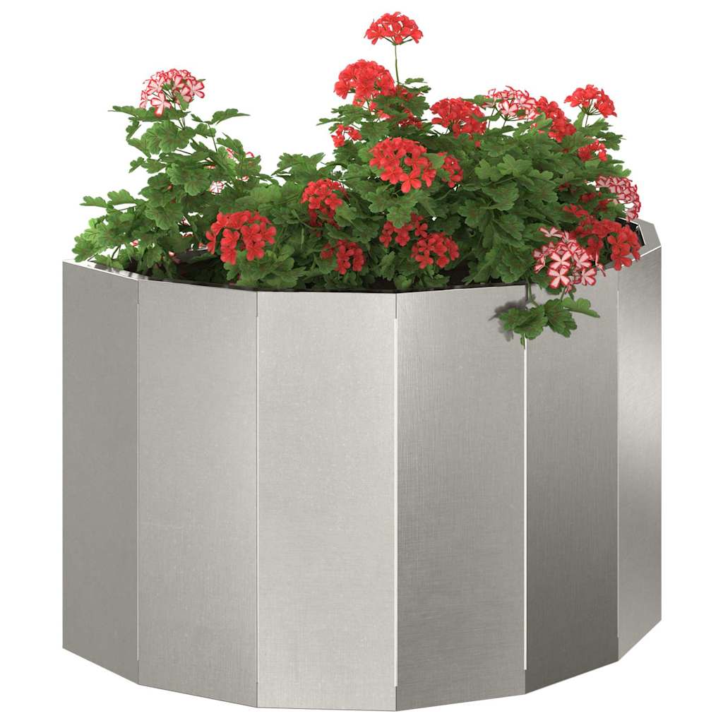 vidaXL Planter Silver 60 x 30 x 35 cm Stainless Steel